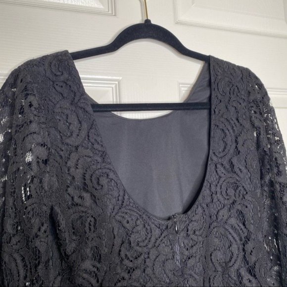 LoveShackFancy Dress Baroque Lace Bell Sleeve Mini in Black Size Small - Picture 7 of 11